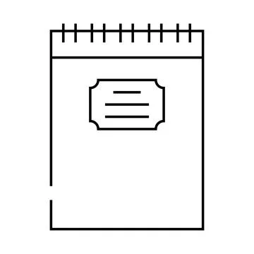 Spiral notepad list line icon vector illustration Stock Illustration
