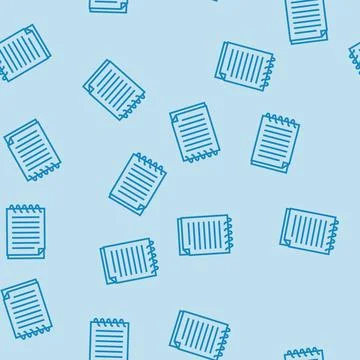 Spiral notepad list line seamless pattern Stock Illustration