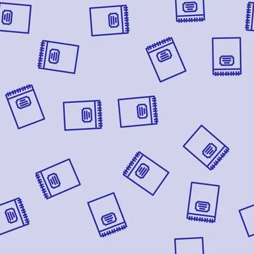 Spiral notepad list line vector seamless pattern Stock Illustration