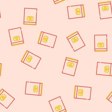 Spiral notepad list vector seamless pattern Stock Illustration