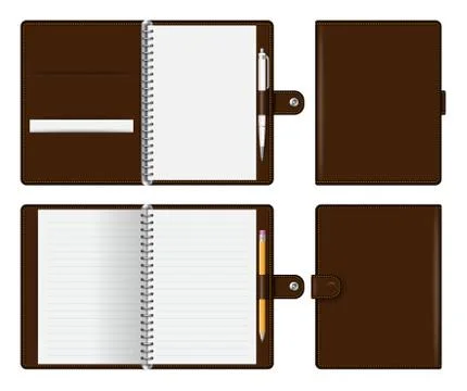 Spiral notepad vector mockup Stock Illustration