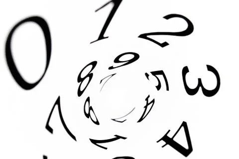 Spiral number Stock Illustration