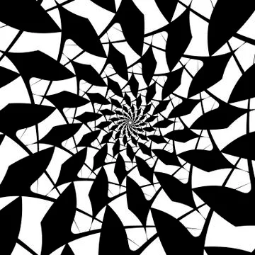 Spiral object on a white background. Arrows, rays, rotation Stock Illustration