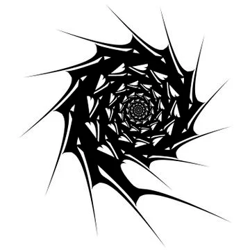 Spiral object on a white background. Arrows, rays, rotation Stock Illustration