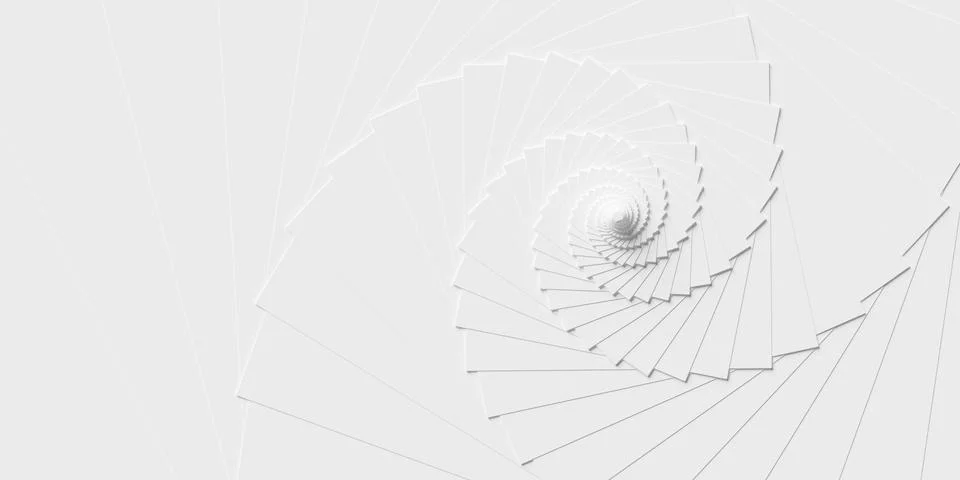 Spiral offset white cube boxes block background wallpaper banner template Stock Illustration