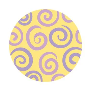 Spiral organic pattern block style Stock Illustration