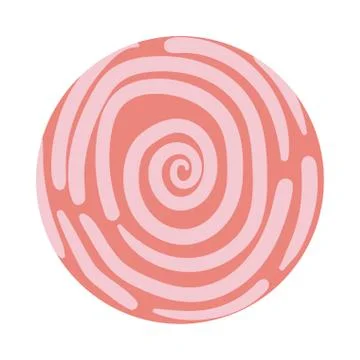 Spiral organic pattern block style Illustrazione stock
