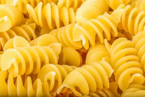 Spiral pasta close up Stock Photos