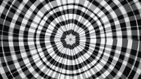 Spiral pattern with alternating black and white stripes in Stock Footage 339505653