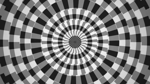 Spiral pattern with black and white stripes moving inwards Stock Footage 339340487