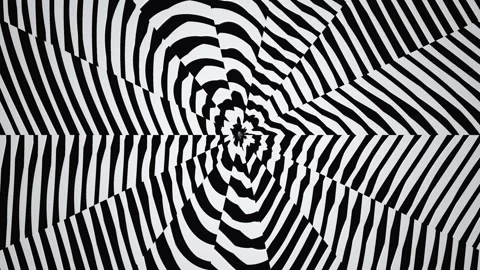 Spiral pattern with black and white stripes creating a Stock Footage 339457016