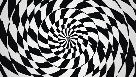 Spiral pattern with black and white design for visual Stock Footage 339460749