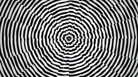 Spiral pattern with black and white stripes on a flat Stock Footage 339492622