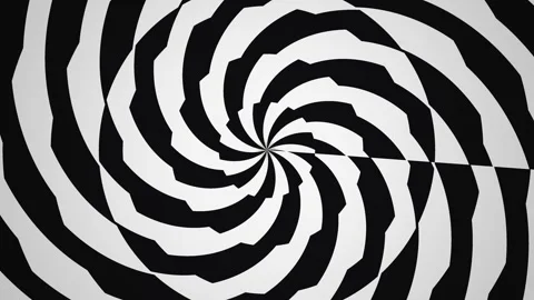 Spiral pattern with black and white bands creating a Stock Footage 339519372