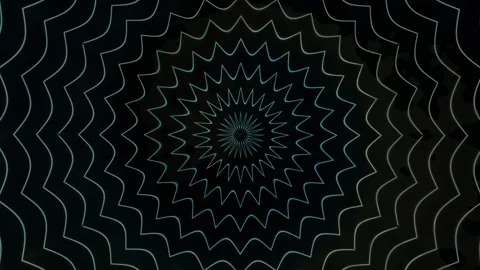 Spiral pattern in black and white design on dark background Stock Footage 339964381
