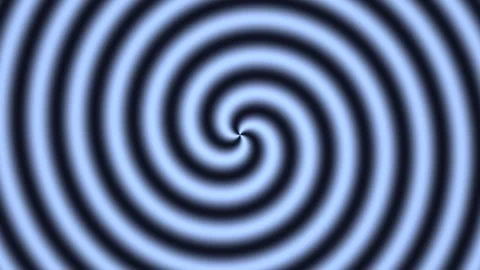 Spiral pattern with blue and black lines rotating in a Vídeo Stock 338044228