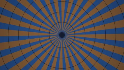 Spiral pattern with blue and brown lines creating a tunnel Stock Footage 339519627