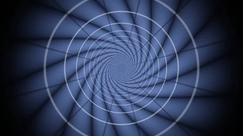Spiral pattern with blue background and circular lines Stock Footage 340353667