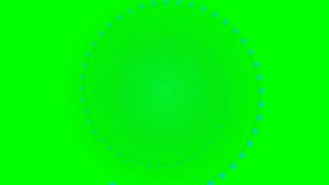 A spiral pattern of blue dots arranged on a vibrant solid green background Stock Footage 340267757
