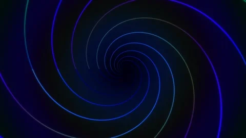 Spiral pattern with blue lines on dark background Stock Footage 338014602