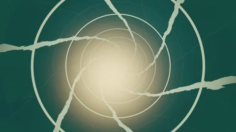 Spiral pattern with broken lines and light in the center Stock Footage 337389766