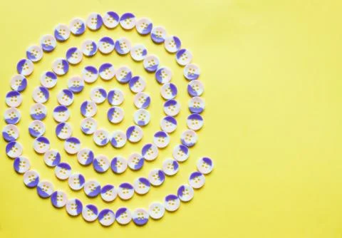 Spiral pattern of buttons Foto stock