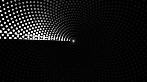 Spiral pattern with circles in black and white tones Stock Footage 339329013