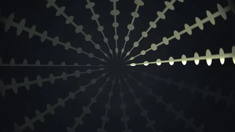 Spiral pattern with circular shapes fading into darkness Stock Footage 339329609