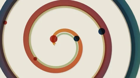 Spiral pattern with colorful gradient circles. 2d animation Video stock 342728549