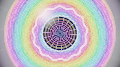 Spiral pattern with colorful layers and light effects Stock Footage 337386323