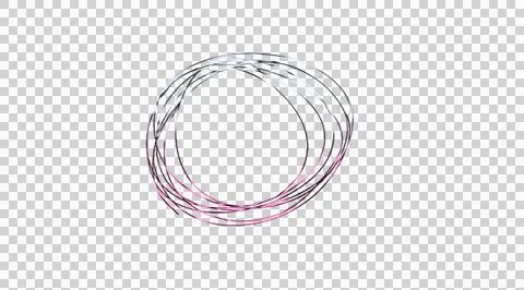 Spiral pattern with concentric rings in purple and white on black background Stock Illustration