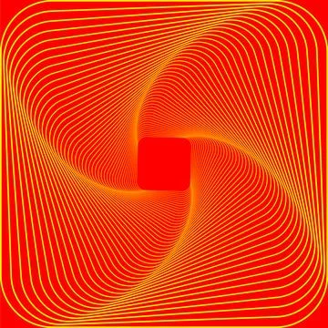 Spiral pattern consisting of swirling lines and dots. Abstract orange background Stock Illustration