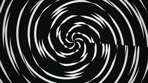 Spiral pattern with contrasting black and white elements Stock Footage 339352776