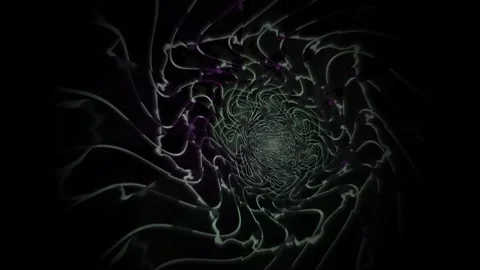 Spiral pattern with dark background and glowing edges in Stock Footage 339966454
