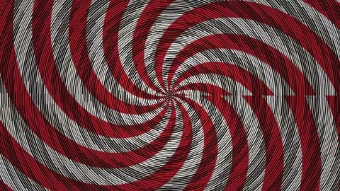 Spiral pattern design in red and black shades that draws Stock Footage 339453582