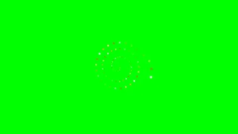A spiral pattern formed by small colorful dots on a bright green background Stock Footage 340902725