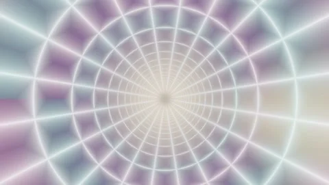 Spiral pattern with glowing lines and soft colors in motion Stock Footage 337413176