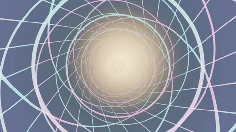 Spiral pattern with light at the center on a blue background Stock Footage 337377901