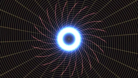 Spiral pattern with light source creating dynamic visual Stock Footage 339457301