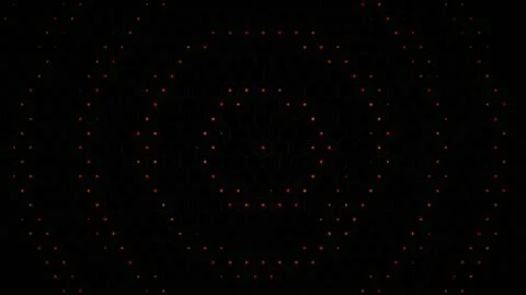 Spiral pattern made of red dots on a black background 库存插图
