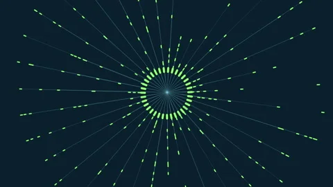 Spiral pattern of purple dots on dark background Stock-Footage 321995829