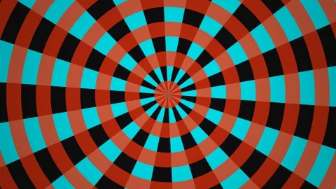 Spiral pattern in red, black, and blue colors Stock Footage 341375189
