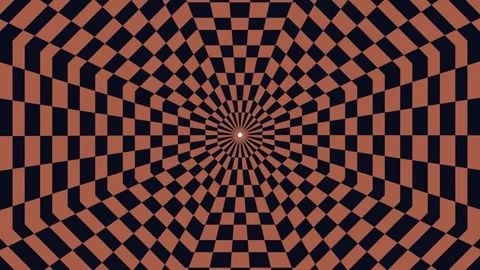 Spiral pattern with squares and circles creates a visual Stock Footage 339513421