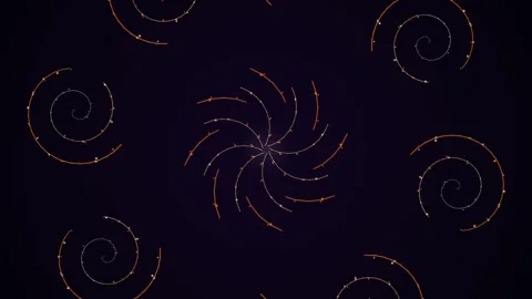 Spiral Patterns on Dark Background Animation. 库存影片 331492968