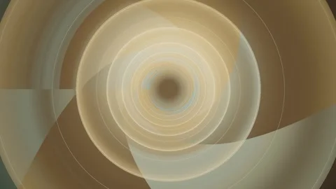 Spiral patterns with light and shadow in warm tones Stock Footage 337386494