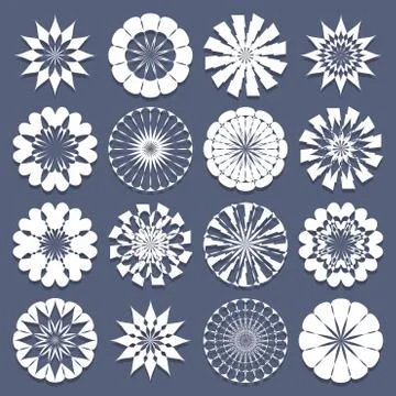 Spiral Patterns Template Set Stock Illustration
