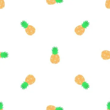 Spiral pineapple pattern seamless vector Stock Illustration