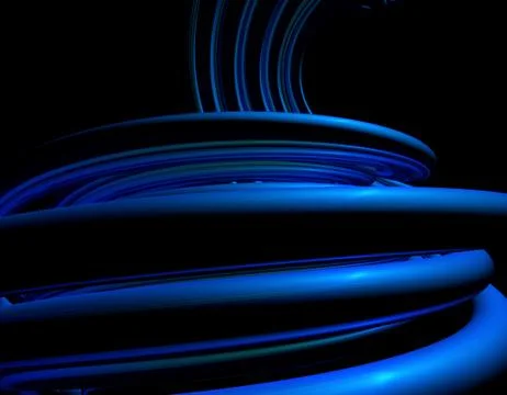 Spiral pipeline, network technology data transmission and link Illustrazione stock