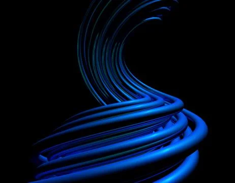 Spiral pipeline, network technology data transmission and link Illustrazione stock