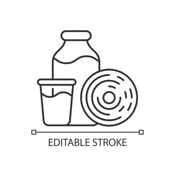 Spiral plating for bacterial count linear icon Stock Illustration